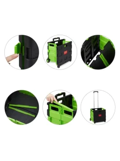 Einkaufstrolley in Grün/ Schwarz