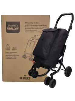 Einkaufstrolley in Schwarz - (B)60 x (H)113 x (T)40 cm