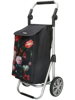 Einkaufstrolley in Schwarz - (B)41 x (H)100 x (T)36 cm