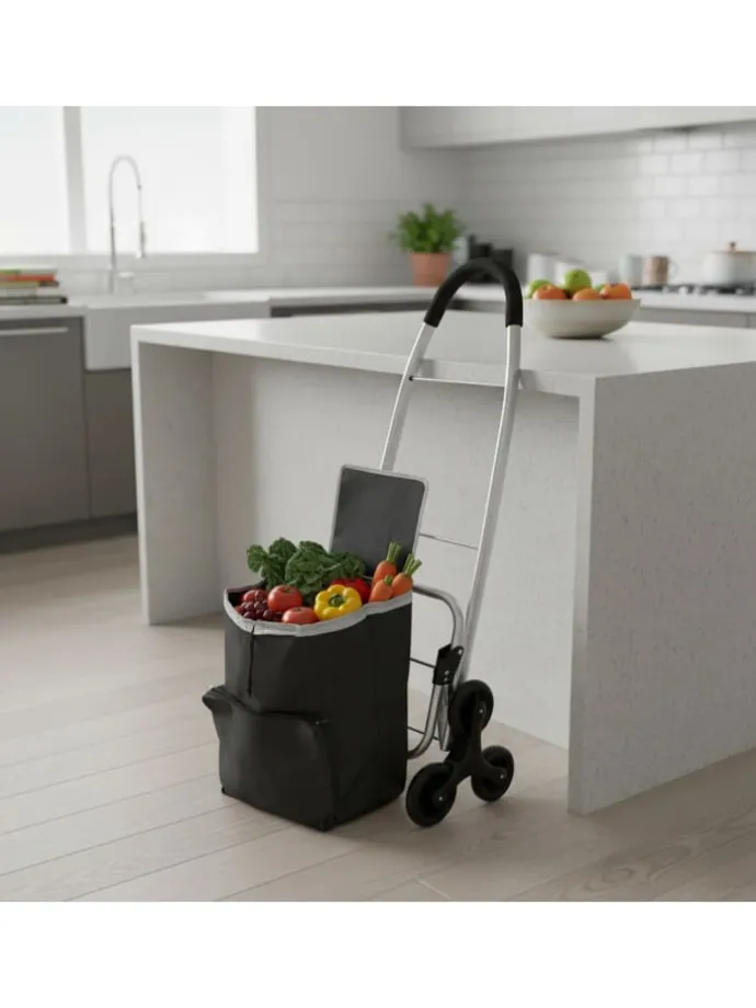 Einkaufstrolley in Schwarz - 45 l