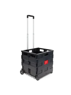 Einkaufstrolley in Schwarz - (B)42 x (H)100 x (T)37 cm