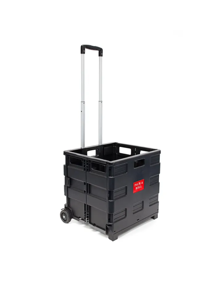 Einkaufstrolley in Schwarz - (B)42 x (H)100 x (T)37 cm