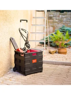 Einkaufstrolley in Schwarz - (B)42 x (H)100 x (T)37 cm