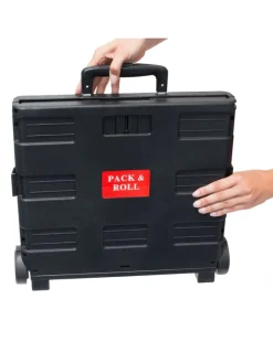 Einkaufstrolley in Schwarz - (B)42 x (H)100 x (T)37 cm