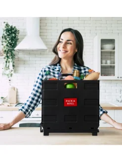 Einkaufstrolley in Schwarz/ Grau