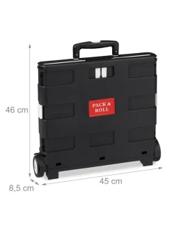 Einkaufstrolley in Schwarz/ Grau