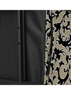 Einkaufstrolley-Tasche in Beige/ Schwarz - (B)34 x (H)60 x (T)24 cm