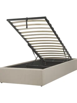 Einzelbett DINAN in Beige - (W) 99 x (H) 31 x (L) 214 cm