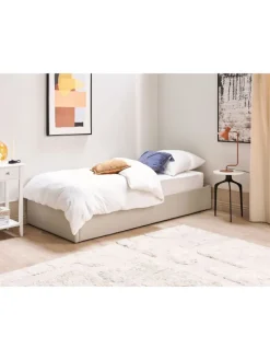 Einzelbett DINAN in Beige - (W) 99 x (H) 31 x (L) 214 cm