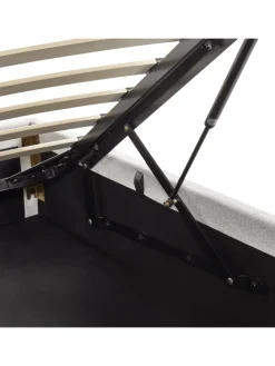 Einzelbett DINAN in Grau - (W) 97 x (H) 31 x (L) 214 cm