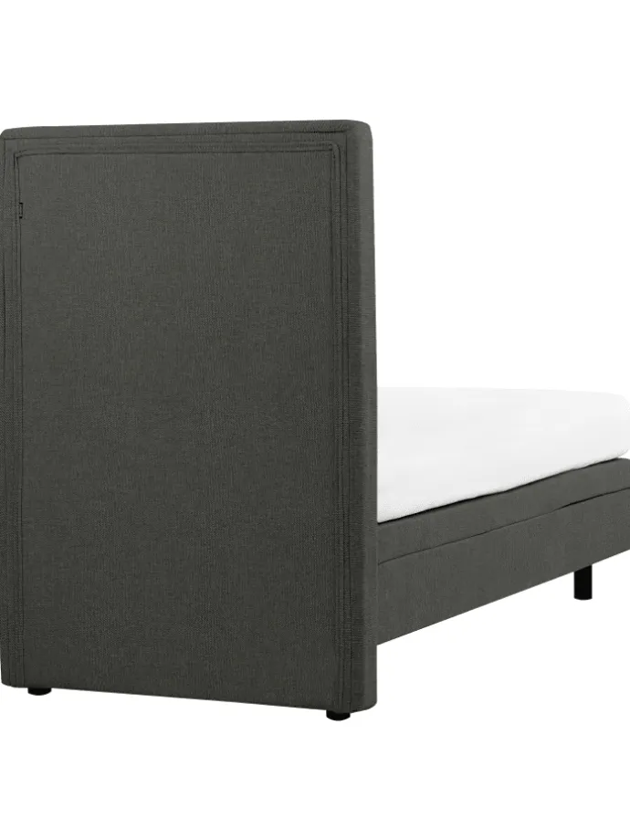 Einzelbett DUKE II in Grau/Schwarz - (W) 80 x (H) 120 x (L) 216 cm