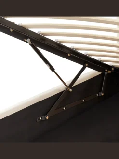 Einzelbett METZ in Beige/Silber - (W) 126 x (H) 102 x (L) 217 cm