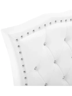 Einzelbett METZ in Weiß/Silber - (W) 126 x (H) 102 x (L) 217 cm