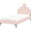 Einzelbett RUBIAN in Rosa/Schwarz - (W) 103 x (H) 115 x (L) 209 cm