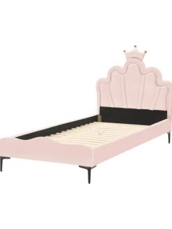 Einzelbett RUBIAN in Rosa/Schwarz - (W) 103 x (H) 115 x (L) 209 cm