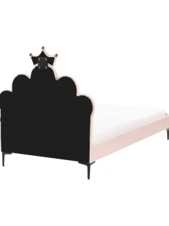 Einzelbett RUBIAN in Rosa/Schwarz - (W) 103 x (H) 115 x (L) 209 cm