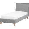 Einzelbett SENNEZ in Grau/Schwarz - (W) 100 x (H) 106 x (L) 211 cm
