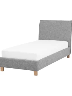 Einzelbett SENNEZ in Grau/Schwarz - (W) 100 x (H) 106 x (L) 211 cm