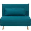 Einzelsofa SETTEN in Blau/Braun - (W) 104 x (H) 82 x (L) 90 cm