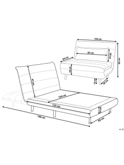 Einzelsofa SETTEN in Blau/Braun - (W) 104 x (H) 82 x (L) 90 cm