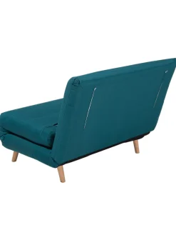 Einzelsofa SETTEN in Blau/Braun - (W) 104 x (H) 82 x (L) 90 cm