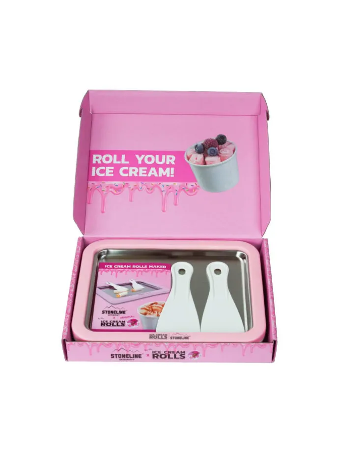 Eisplatte für Hausgemachte Eiscreme Speiseeis in Rosa