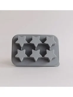 Eiswürfelform "Sterne" in Grau - (B)17 x (H)12 x (T)5 cm