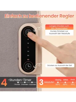 elektrisch Beinwärmer unter dem schreibtisch in Beige