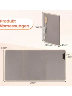 elektrisch Beinwärmer unter dem schreibtisch in Beige