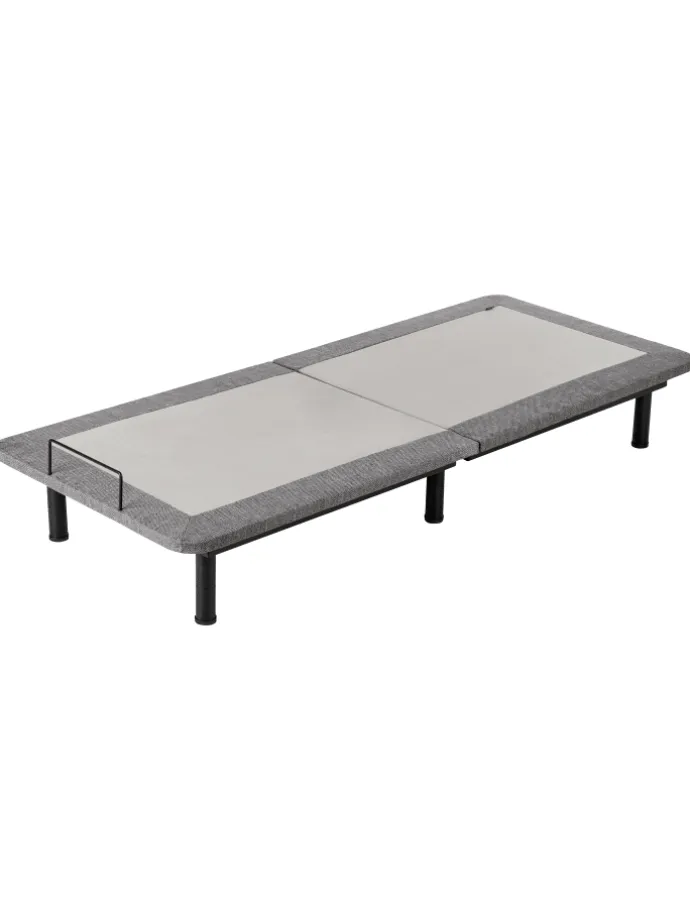 Elektrisch verstellbarer Lattenrost BRUNOY in Grau/Schwarz