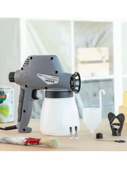 Elektrische Farbspritzpistole Grau/ Weiß