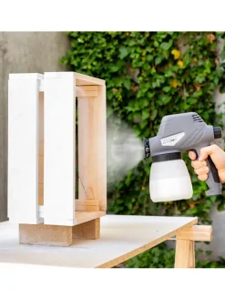 Elektrische Farbspritzpistole Grau/ Weiß