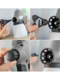 Elektrische Farbspritzpistole Grau/ Weiß