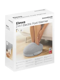 Elektrischer Fußwärmer 2in1 in Grau - (L)29,5 x (B)14,5 x (H)31,5 cm