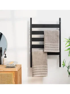 Elektrischer Handtuchwärmer in Schwarz - (B)50 x (H)80 cm