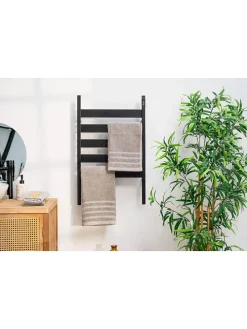 Elektrischer Handtuchwärmer in Schwarz - (B)50 x (H)80 cm