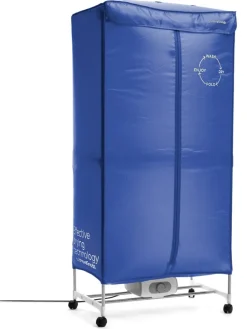 Elektrischer Wäschetrockner in Blau - (B)70 x (H)150 x (T)45 cm