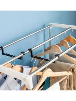 Elektrischer Wäschetrockner in Blau - (B)70 x (H)150 x (T)45 cm