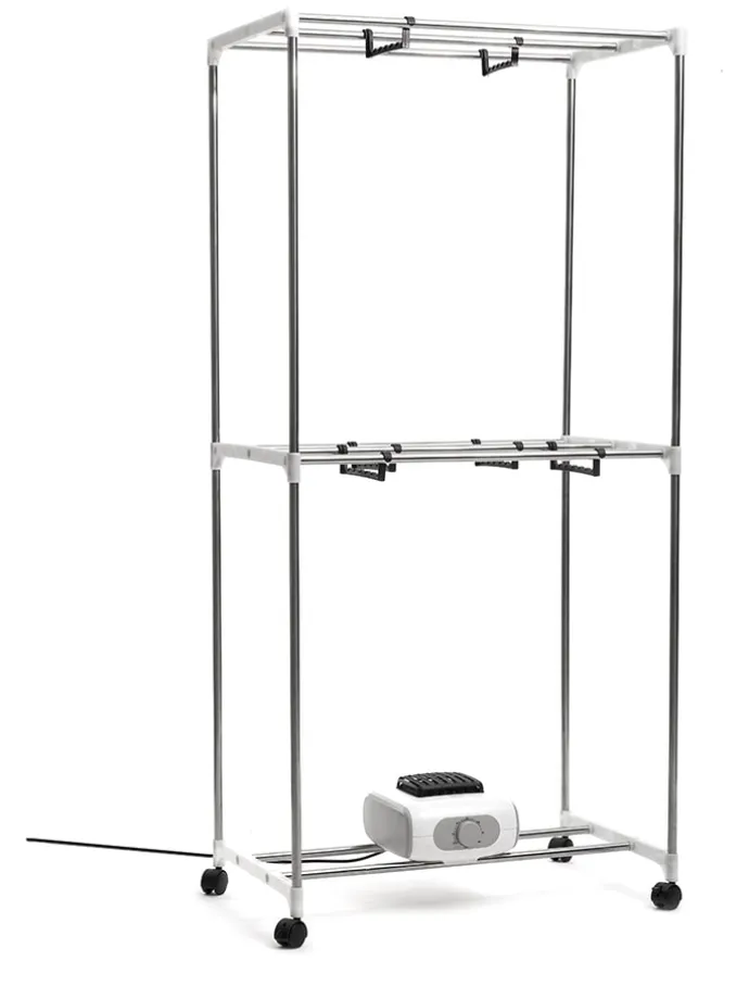 Elektrischer Wäschetrockner in Grau - (B)70 x (H)150 x (T)45 cm