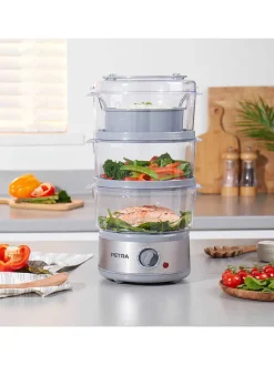 Elektro-Dampfgarer in Transparent/ Grau