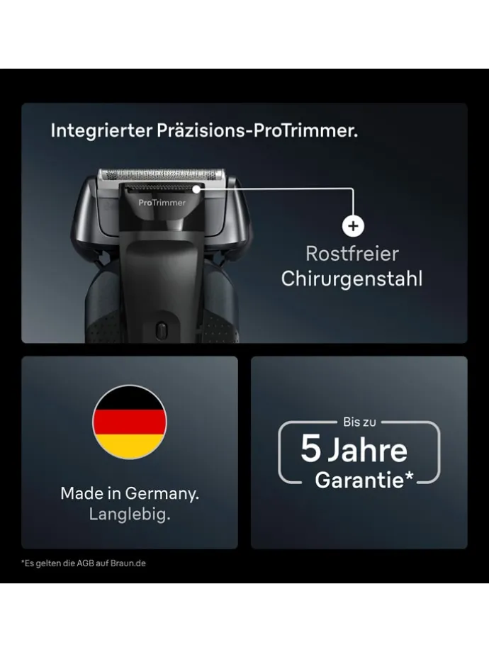 Elektrorasierer "Series 8 8663cc" in Schwarz