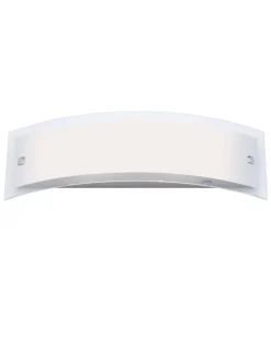 Elysee Wandleuchte 2flg edel in edelstahl/weiß