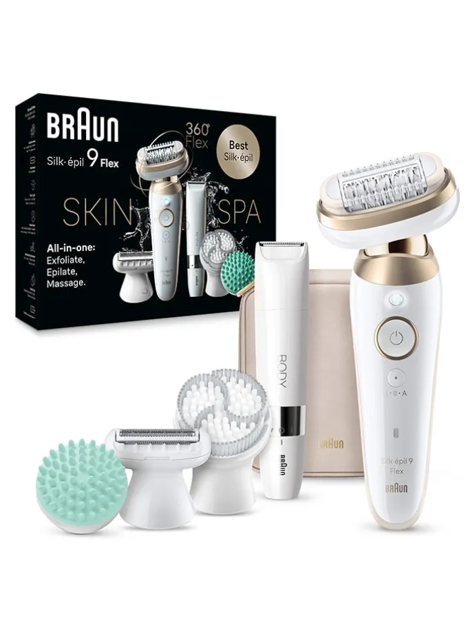Epilierer "Silk-épil 9-481 3D SkinSpa" in Weiß/ Gold