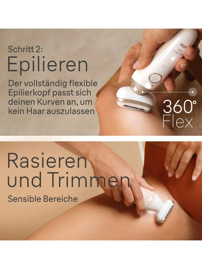 Epilierer "Silk-épil 9-481 3D SkinSpa" in Weiß/ Gold