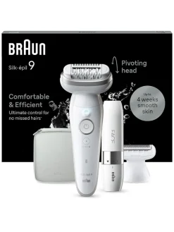 Epilierer "Silk-épil 9-341" in Weiß/ Silber