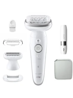 Epilierer "Silk-épil 9-341" in Weiß/ Silber