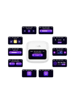 EQ14 TWS Bluetooth Kopfhörer Touchscreen Case Weiß