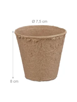 80er Set: Anzuchttöpfe in Beige