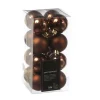 16er Set Christbaumkugeln Weihnachtskugeln bruchfest D: 4cm in braun