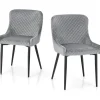 2er Set Esszimmerstühle in Grau